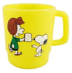 大西賢製販 PEANUTS プラスチックマグ SN＆PP YE サイズ：約W7.2 D9.5 H8 PZ-402