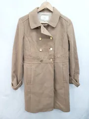 ◇ SHIPS シップス きれいめ シンプル ウール混 長袖 コート サイズM ライトブラウン系 レディース P  【1405090014705】のサムネイル