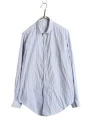 【お得なクーポン配布中!】 USA製 ブルックスブラザーズ メーカーズ ストライプ 長袖 シャツ メンズ L ワイシャツ 長袖シャツ ポケット付き ツートン ビジネス スリム