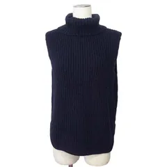 スタディオクリップ Studio Clip ベスト ニット タートルネック 紺