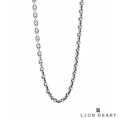 ライオンハート ミディアム シルバー チェーンネックレス アズキ シルバー925 いぶし仕上げ 50cm メンズ ブランド アズキチェーン チェーン ネックレス