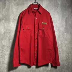 ◆【良品】70s~，FIVE BROTHER｜ファイブブラザー，刺繍，ネルシャツ，長袖，USA製，襟芯