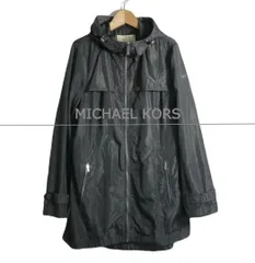 MICHAEL KORS マイケルコース ジャケット ブルゾン コート フード フルジップ ロング丈 グレー M レディース 美品 中古 古着