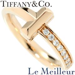 ティファニー TIFFANY&Co. ティファニー T Tワン ナロー リング 指輪 ダイヤモンド K18 6号 中古 プレラブド 返品OK