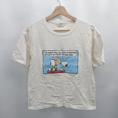 ◇ ⊂ PEANUTS スヌーピー 刺繍 キッズ 子供服 半袖 Tシャツ サイズ150 ライトベージュ系 E  【1506180001619】