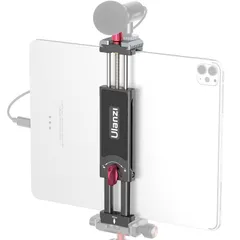 【在庫処分】Tab 用の iPhone/Galaxy 12.9'' iPad iPad iPad クリップ iPad iPad 支持10-23cm幅 iPad 11'' 調整可能 10.9'' 10.5'' ホットシューマウント1/4インチネジとAcra 10のサムネイル