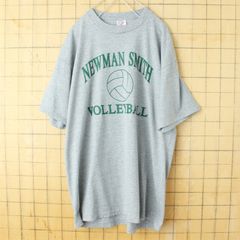 90s USA製 JERZEES NEWMAN SMITH VOLLEYBALL プリント 半袖 Tシャツ グレー メンズL アメリカ古着　060723ss3
