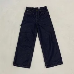 Kashiko デニムパンツ　最終値下げ Kashiko(カシコ) 刺繡 ノンフェイド デニム パンツ 黒 M 販売し
