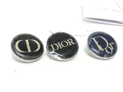 ■極美品■ ChristianDior クリスチャンディオール ピンバッチ ピンブローチ アクセサリー 3点セット ブラック系×ネイビー系 DK0889