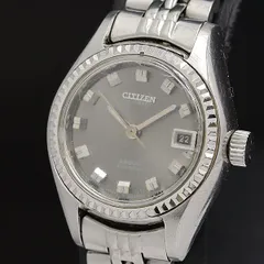  稼働 シチズン 28800 6900-690109K グレー文字盤 デイト AT ヴィンテージ レディース腕時計 NSY 2000000 NSK