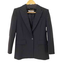 【美品】GIVENCHY モヘヤ混　テーラードジャケット 黒 42 レイヤード ジバンシィ GIVENCHY モヘヤ混 ウール テーラードジャケット