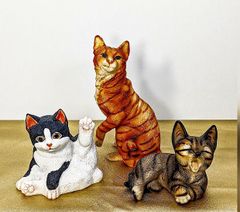 子猫のオブジェ３匹
