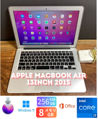 ［美品］Apple MacBook Air 13inch 2015/Core i 7 2.2GHz/8GB/SSD256GB/Windows11/Office 20221/404