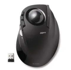 新品 エレコム マウス ワイヤレス (レシーバー付属) トラックボール 人差し指用 8ボタン ブラック M-DT2DRBK