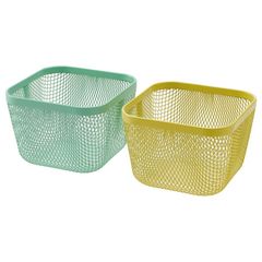 IKEA 365+ 食品保存バスケット, メタル/イエロー グリーン IKEA