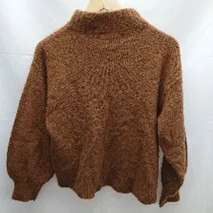 ◇ mysty woman ミスティウーマン ハイネック フォックスウール混 長袖 ニット セーター サイズF ブラウン レディース E 1 【1301230025337】
