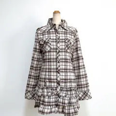 Y2K 平成ギャル ティアードシャツワンピース チェック Archive 00s グランジ