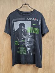 【US古着】2PAC POETIC JUSTICE T-Shirt | 2パック ポエティックジャスティス ヒップホップ ラップ プリント ムービーT  半袖Tシャツ ブラック XS