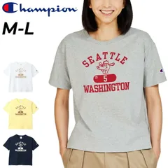 チャンピオン 半袖 Tシャツ レディース Champion プリントTシャツ リラックス 女性  カレッジ風 アメカジ コットンT 服 レディースTシャツ 半袖シャツ レディースウエア カットソー トップス  /CW-B328