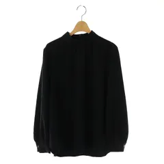 【美品】セオリー SYNTHETIC CREPE ノーカラージャケット ペプラム ノーカラージャケット SYNTHETIC.CREPE/CLEAN.BLA(500722456