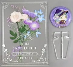 【中古】グッズセット ジェイド・リーチ アクリルパネル＆缶バッジセット バースデー第三弾 「ディズニー ツイステッドワンダーランド」