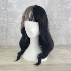 レディスウィッグ【未使用】BARSDAR ロング ストレート フルウィッグ墨色＆ムーンピンク カツラ イメチェン お洒落/600377在★6