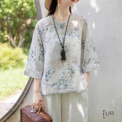 ブラウス シャツ レディース  トップス 七分袖 無地 通勤 OL 着痩せ オシャレ カジュアル 春夏 tシャツ ゆったり おしゃれ 通気性 薄い 涼しい xzdsiki