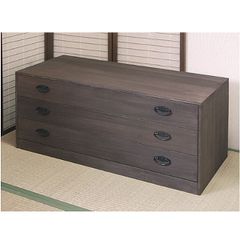 新品・国産品：桐たんす３段「咲」焼桐色系とのこ仕上げ　着物用　桐箪笥　桐タンス　１４営業日以内の発送