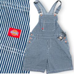 【レディース】新品 Dickies ディッキーズ リラックスフィット ビブ ショートオール サロペット オールインワン ネイビー FB204RHS