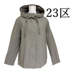 美品！23区 ライトタッサーフーデットジャケット ホワイト - メルカリ