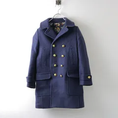 【値下げ】beautiful people ビューティフルピープル ウール melange fine melton long pea coat メルトン Pコート 150/ネイビー◇【2400013959605】のサムネイル
