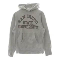 CHAMPION (チャンピオン) 80s REVERSE WEAVE PARKER SAN DIEGO STATE UNIVERSITY リバースウェーブ 3段プリント プルオーバーパーカー グレー