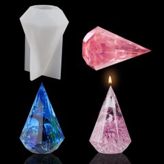 鏡面仕上げ uvレジン 3D立体 エポキシ樹脂 DIY 八角形 手作り オルゴナイト 占い 八角錐 キャンドル アロマキャンドル シリコンモールド 置物 指輪置き Voyyphixa 抜き型 (1個セット)