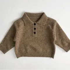 セーター　ニット　トップス　長袖　厚手　襟付き　子供服　ベビー服　秋冬　おしゃれ　110〜130