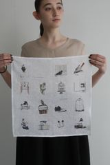 fog linen work Misato Ogihara ハンカチ 鳥との暮らし