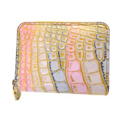 ≪値下げ≫【中古】LOUIS VUITTON ルイヴィトン ジッピーコインパース N96362  エキゾチック ワニ レザー 財布 コインケース マルチカラー オーロラカラー ゴールド  A2405145【無料ギフトラッピング承ります】