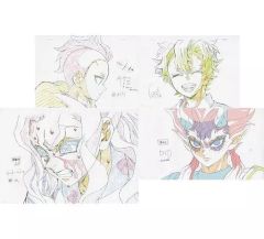 [중고] 원화 일러스트 보드 TV 애니메이션 귀멸의 칼날 검 대장장이의 사토편 4 ufotable 구입 특전 본편 복제 원화 4장 세트