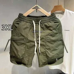 [3XL]秋冬 コーデ メンズ  服 シンプル ファッション オシャレ 大人 かっこいい 大きいサイズ ストリート 紳士服 薄手 パンツ アウターウェア 五分丈 カジュアル ミッド ビーチ