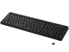 【新品・5営業日で発送】BUFFALO バッファロー BSKBW340BK 無線2.4GHz静音設計フルキーボード日本語配列ブラック(BSKBW340BK)