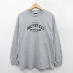XL/古着 リーボック REEBOK 長袖 ビンテージ Tシャツ メンズ 00s ROCHESTER クルーネック グレー 霜降り 25jun27 中古