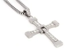 BIG 映画 ワイルド・スピード レプリカクロスネックレス ドミニク トレット 着用タイプ サージカルステンレス 素材  十字架