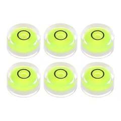 uxcell 6個 丸型バブルレベル 18x9mm ミニ円形ブルズアイ水準器 カメラ三脚 望遠鏡 ワークショップ ターンテーブル 写真フレーム 水平出し用 緑