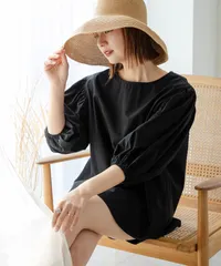 夢展望公式 [新品未使用] バルーン袖ラッシュガード [ブラック×ブラック] 他カラー別ページ有 rectangle 水着 水着 534317-01