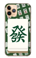 iPhone 13 iPhone13 ケース カバー アイフォン13 スマホケース ハードケース 麻雀 麻雀牌 麻雀パイ マージャン ゲーム 面白い おもしろ インパクト グリーン カラー04