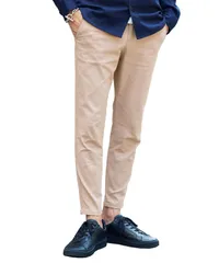 L_ベージュ [JIGGYS SHOP] ジギーズショップ チノスキニーパンツ L ベージュ｜メンズ ストレッチ 細身 スリムテーパードパンツ チノパン 伸縮性 スリムパンツ ボトムス 無地 シンプル カジュアル ビジカジ オフィスカジュアル 秋服 春服