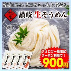 8月8日発送予定 【純生 讃岐 生そうめん 8人前　800ｇ(200ｇ×4袋)】生特有のもっちり感♪   (WS)