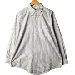 古着 ブルックスブラザーズ Brooks Brothers ORIGINAL POLO SHIRT 長袖 ボタンダウンストライプシャツ USA製 メンズL相当/eaa570046