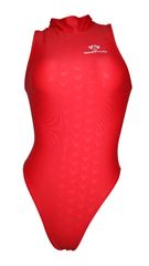 SWIMHXBY 競泳水着 レディース 赤 バックジップ  ウォーターポロ S-7XL