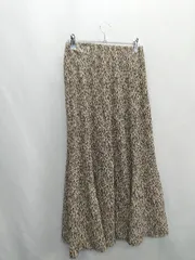 ◇ Θ RETROGIRL レトロガール 総柄 ロング フレア スカート サイズF ブラウン系 レディース E  【1410100051083】