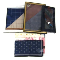 マリオ・ヴァレンティノ ハンカチ チェック 花柄等 未使用 7点セット まとめて 大量 レディース メンズ MARIO VALENTINO